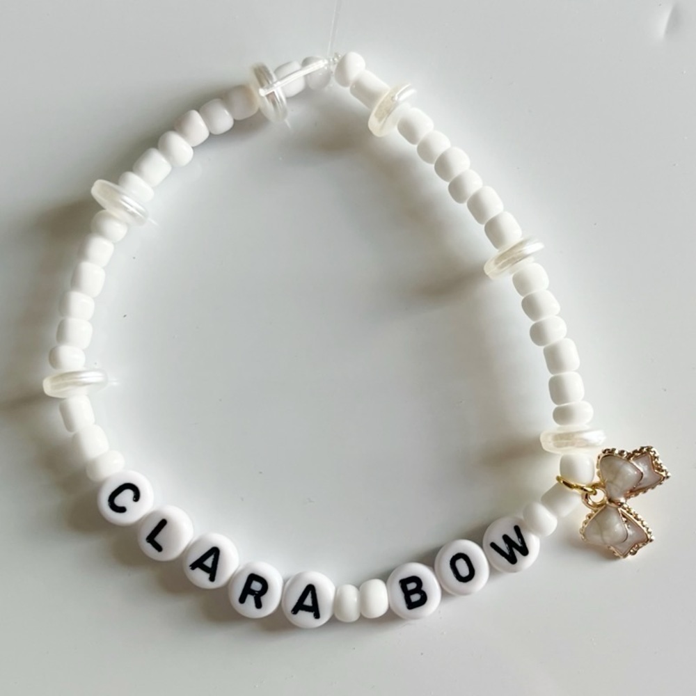 Taylor Swift Eras Tour Friendship Bracelet Clara Bow with Bow Bead TTPD